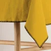 Nappe rectangulaire jaune ocre et feston 140 x 250 cm Nino - Madura