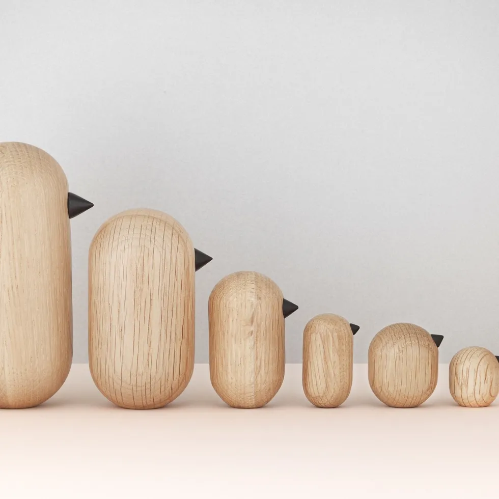 Oiseau en bois 3 cm Little Bird Oak - Normann Copenhagen