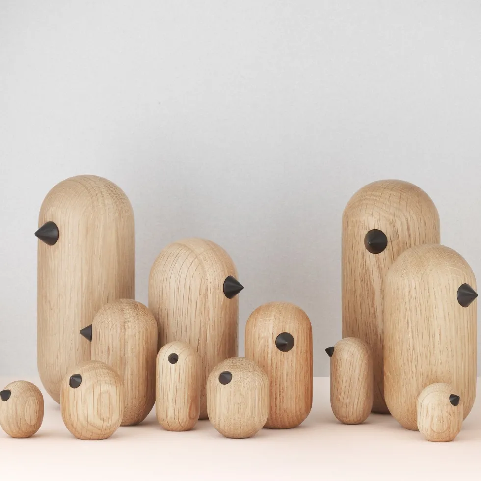Oiseau en bois 3 cm Little Bird Oak - Normann Copenhagen