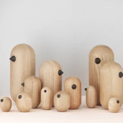 Oiseau en bois 4,5 cm Little Bird Oak - Normann Copenhagen