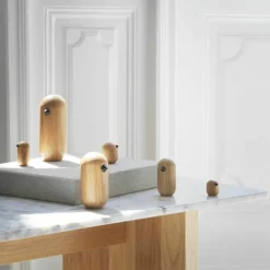 Oiseau en bois 7 cm vert Little Bird bleu vert - Normann Copenhagen