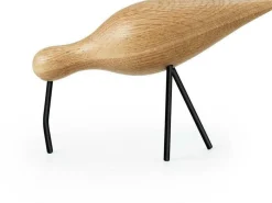 Oiseau en chêne et pieds en acier noirs L Shorebird noir - Normann Copenhagen