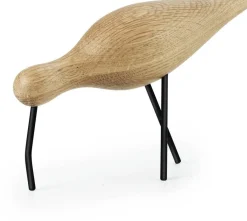 Oiseau en chêne et pieds en acier noirs L Shorebird noir - Normann Copenhagen