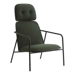 Pad Lounge Chair High Black Steel - Normann Copenhagen