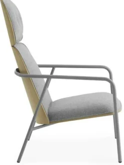 Pad Lounge Chair High Grey Steel - Normann Copenhagen