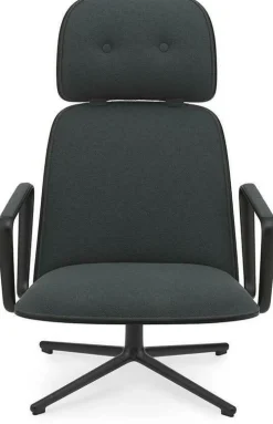 Pad Lounge Chair High Swivel Black Alu - Normann Copenhagen