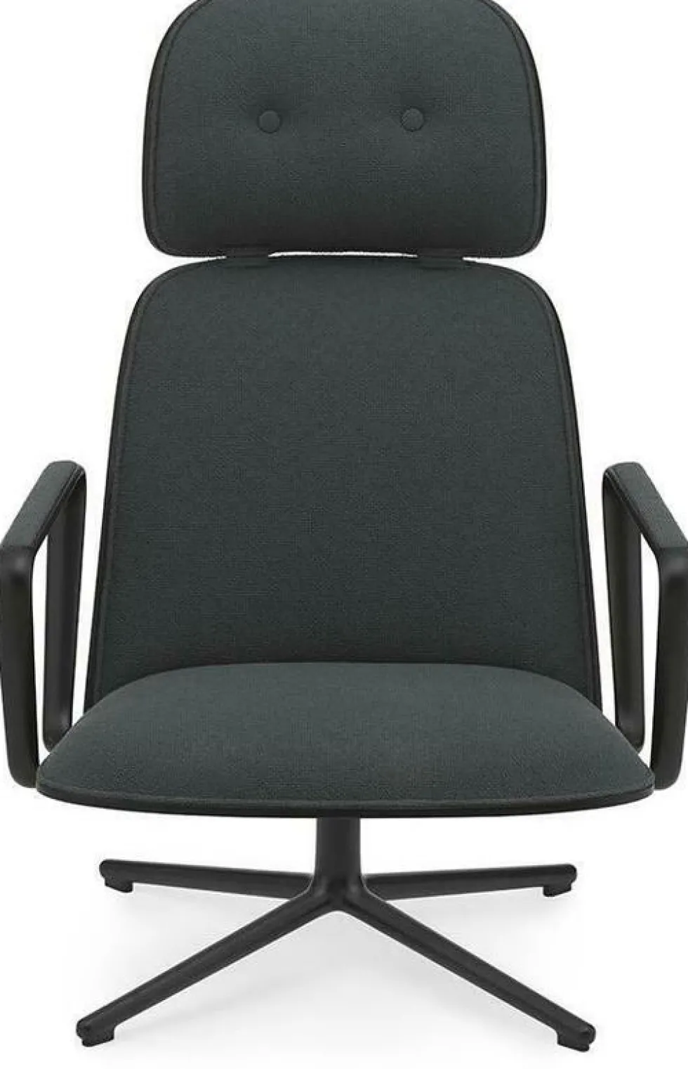 Pad Lounge Chair High Swivel Black Alu - Normann Copenhagen