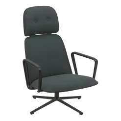 Pad Lounge Chair High Swivel Black Alu - Normann Copenhagen