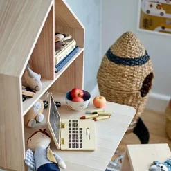 Panier avec son couvercle fusée en fibres naturelles Cosmina -Bloomingville mini