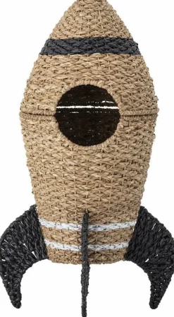 Panier avec son couvercle fusée en fibres naturelles Cosmina -Bloomingville mini