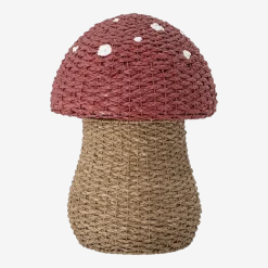 Panier champignon en fibres naturelles rouge Corintha -Bloomingville mini