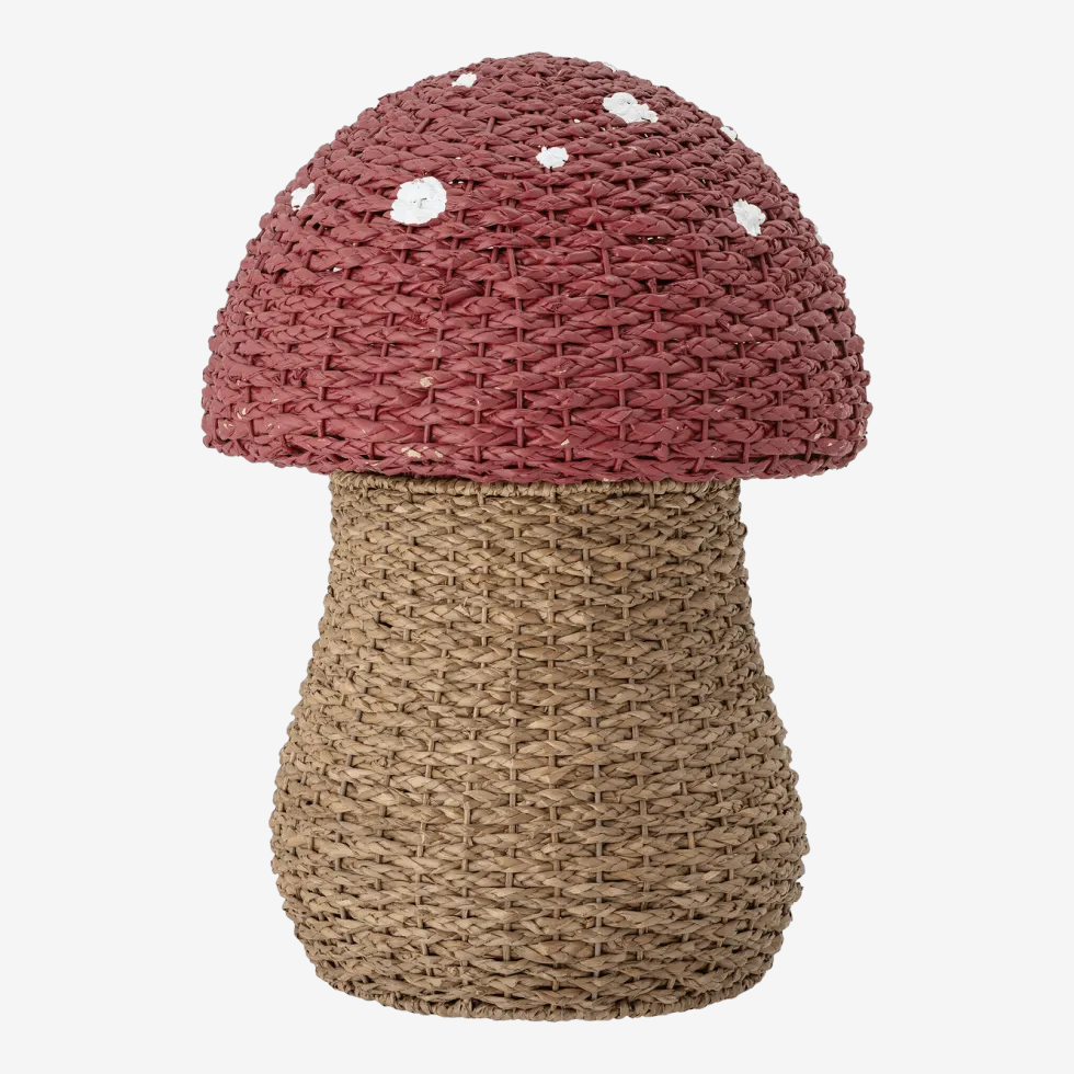 Panier champignon en fibres naturelles rouge Corintha -Bloomingville mini