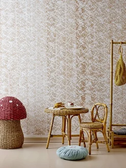 Panier champignon en fibres naturelles rouge Corintha -Bloomingville mini
