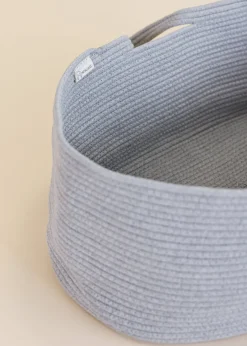 Panier de berceau en coton bio gris 70x40x25cm Moïse - Metallbude