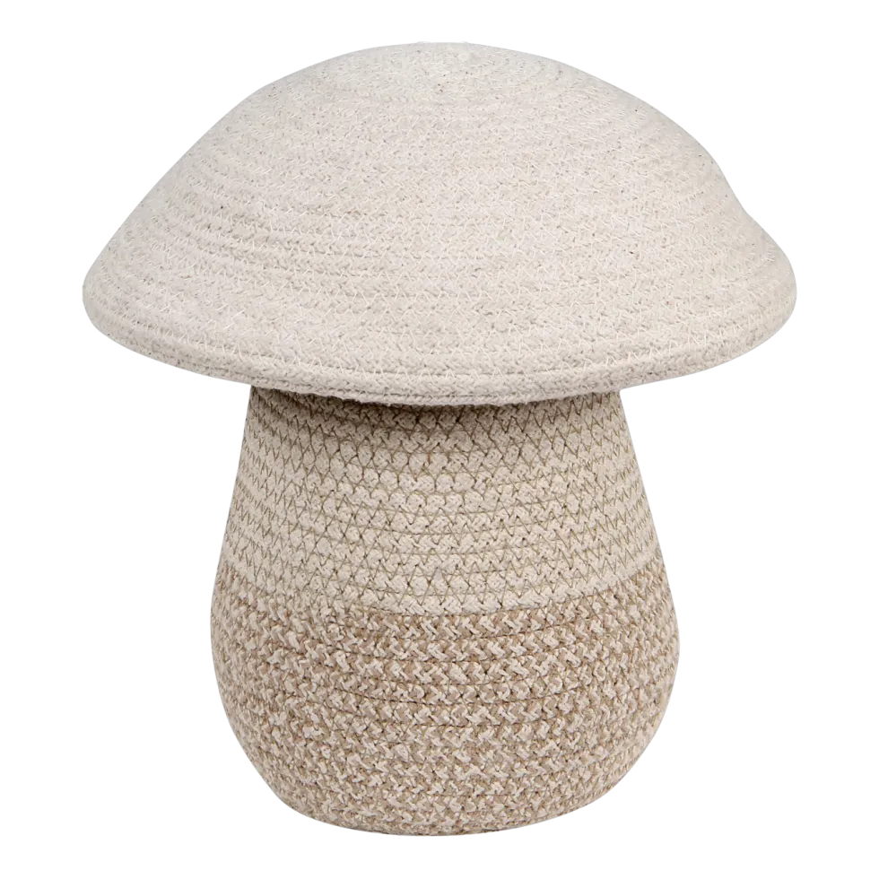 Panier de rangement en coton beige 23 x 27 cm Mushroom - Lorena Canals