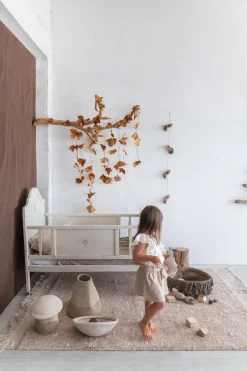 Panier de rangement en coton beige 23 x 27 cm Mushroom - Lorena Canals