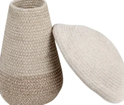 Panier de rangement en coton beige 23 x 27 cm Mushroom - Lorena Canals