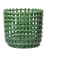 Panier en céramique vert 23,5x21cm Emerald - Ferm living