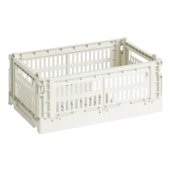 Panier en matière recyclée blanc S Colour Crate - HAY