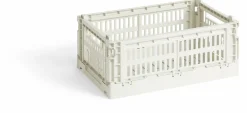 Panier en matière recyclée blanc S Colour Crate - HAY