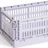 Panier en matière recyclée lavande S Colour Crate - HAY