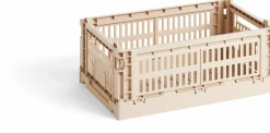 Panier en matière recyclée rose poudré S Colour Crate - HAY