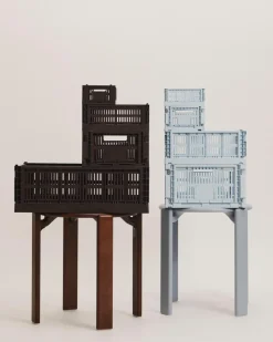Panier en plastique recyclé bleu ciel 26,5 x 34,5 x 14 cm Colour Crate - HAY