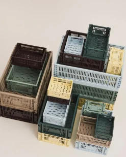 Panier en plastique recyclé bleu ciel 26,5 x 34,5 x 14 cm Colour Crate - HAY