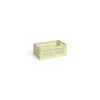 Panier en plastique recyclé jaune clair 26,5 x 17 x 10,5 cm Colour Crate - HAY