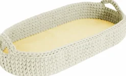 Panier à langer en crochet beige et matelas Moses - Happy Moses