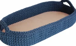 Panier à langer en crochet pétrole et matelas Moses - Happy Moses