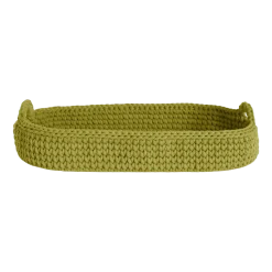 Panier à langer en crochet vert et matelas Moses - Happy Moses