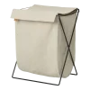 Panier à linge 100% coton structure métallique ficelles de cuir 50 x 65 x 40 Herman - Ferm Living