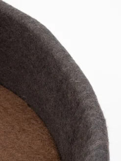 Panier rond pour chien en laine anthracite et marron 60cm Kuno - Myfelt