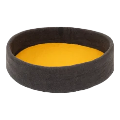 Panier rond pour chien en laine anthracite et ocre 60cm Kuno - Myfelt
