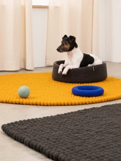 Panier rond pour chien en laine marron et anthracite 40cm Kuno - Myfelt