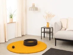 Panier rond pour chien en laine marron et anthracite 40cm Kuno - Myfelt