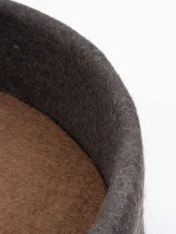 Panier rond pour chien en laine marron et anthracite 40cm Kuno - Myfelt