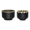 2 Paniers en rotin noir Blackie - Hübsch