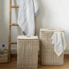 2 Paniers à linge rectangulaires en rotin naturel - KOK