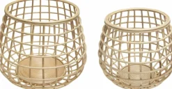 2 Paniers ronds en rotin naturel Energy - Hübsch