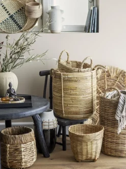 3 Paniers ronds en rotin naturel Tesser - Bloomingville