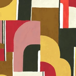 Papier peint art déco rouge 192x270 cm Syntone - Edito