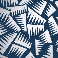 Papier peint bleu et argent Jer - La Chance