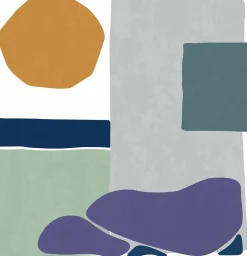 Papier peint bleu Pensées Abstraites - Edito