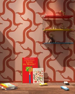 Papier peint en papier intissé teckel terre 50x100cm Acrobatic - Season paper