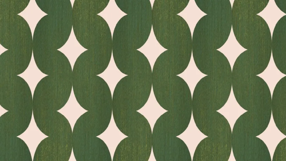 Papier peint en vinyle sur intissé vert émeraude 200x250cm Meringue - Cosin Paris