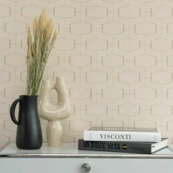 Papier peint hexagone Raccordable - Edito