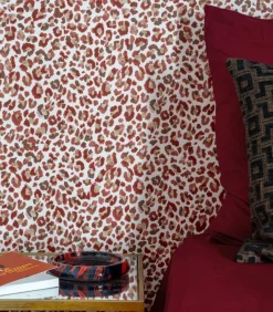 Papier peint intissé rouge savane 192x270 cm Leopard - Edito