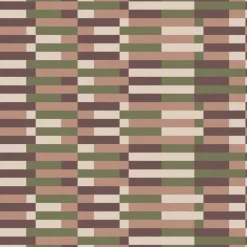 Papier peint intissé terracotta et vert 192x270 cm Bauhaus - Edito